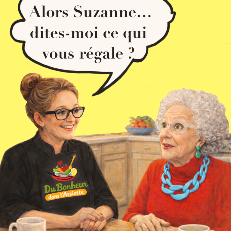 Un chef discute avec une femme âgée pour connaître ses habitudes alimentaires pour lui proposer du batch cooking